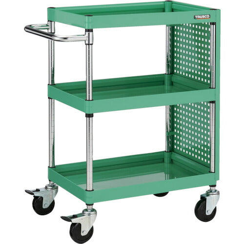 【取寄品】 ＴＲＵＳＣＯ ツールワゴン ファルコンワゴン ６００Ｘ４００ パネル付 ヤンググリーン FAW-963P-YG 【送料都度見積】