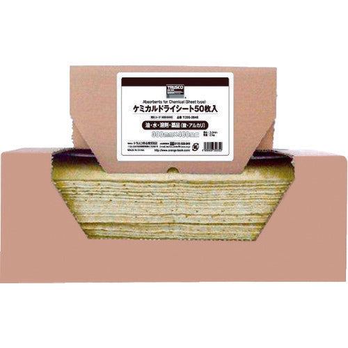 ＴＲＵＳＣＯ　ケミカルドライシート　３８０×４８０　　５０枚入 TCDS-3848