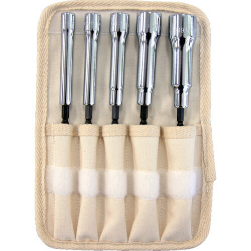 ＴＲＵＳＣＯ　電動ドライバーソケットセット　強力　８・１０・１３・１７・１９ TEF-5H-SET