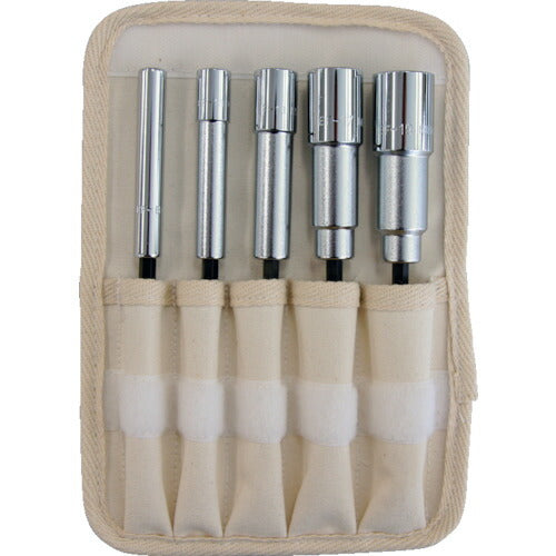 ＴＲＵＳＣＯ　電動ドライバーソケットセット　８・１０・１３・１７・１９ TEF-5-SET