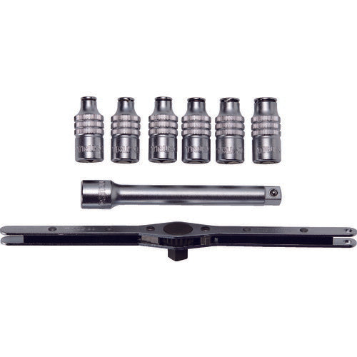 ＴＲＵＳＣＯ ３／８ ９．５ｍｍ差込 タップホルダーセット ８個組 TTHS-8