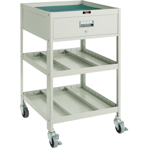 ＴＲＵＳＣＯ　アングル式ツールワゴン　ＢＵＷＦ型ワゴン　５００Ｘ５３０ＸＨ９００　３段　１段引出付 BUWF-1