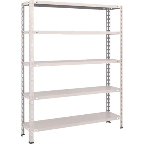 ＴＲＵＳＣＯ　スチールラック　軽量棚　中棚ボルトレス型１２００Ｘ３００Ｘ１５００　５段　ネオグレー L54V-15(NG)