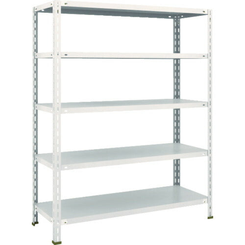 ＴＲＵＳＣＯ　スチールラック　軽量棚　中棚ボルトレス型１２００Ｘ４５０Ｘ１５００　５段　ネオグレー L54X-15(NG)
