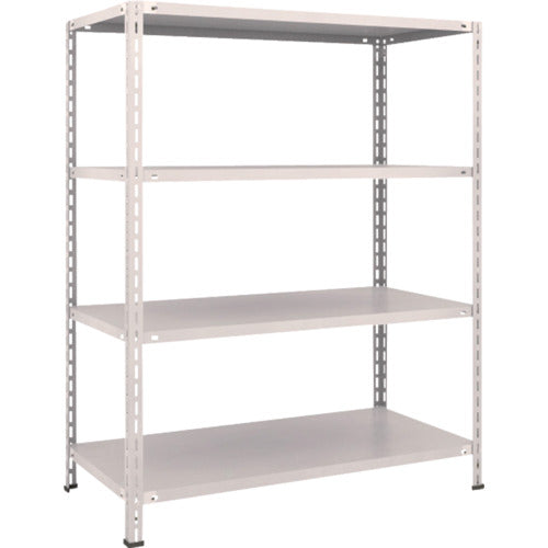 ＴＲＵＳＣＯ　スチールラック　軽量棚　中棚ボルトレス型１２００Ｘ６００Ｘ１５００　４段　ネオグレー L54W-14(NG)