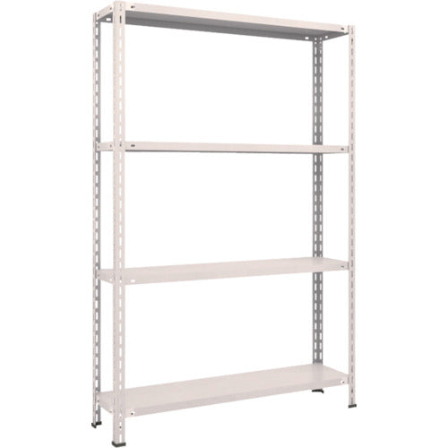 ＴＲＵＳＣＯ　スチールラック　軽量棚　中棚ボルトレス型１２００Ｘ３００Ｘ１８００　４段　ネオグレー L64V-14(NG)