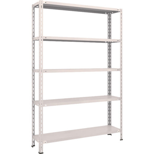 ＴＲＵＳＣＯ　スチールラック　軽量棚　中棚ボルトレス型１２００Ｘ３００Ｘ１８００　５段　ネオグレー L64V-15(NG)