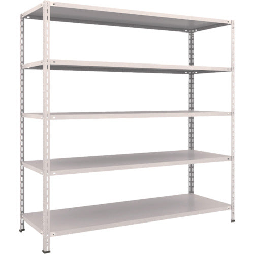 ＴＲＵＳＣＯ　スチールラック　軽量棚　中棚ボルトレス型１８００Ｘ６００Ｘ１８００　５段　ネオグレー L66W-15(NG)
