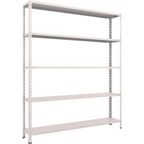 ＴＲＵＳＣＯ　スチールラック　軽量棚　中棚ボルトレス型１８００Ｘ３００Ｘ２１００　５段　ネオグレー L76V-15(NG)
