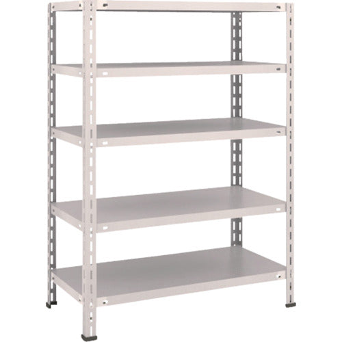 ＴＲＵＳＣＯ　スチールラック　軽量棚　中棚ボルトレス型　８７５Ｘ４５０Ｘ１２００　５段　ネオグレー L43X-15(NG)