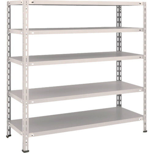 ＴＲＵＳＣＯ　スチールラック　軽量棚　中棚ボルトレス型１２００Ｘ４５０Ｘ１２００　５段　ネオグレー L44X-15(NG)