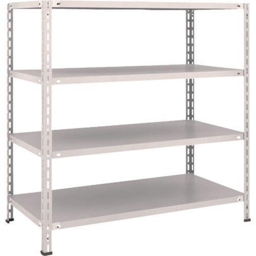 ＴＲＵＳＣＯ　スチールラック　軽量棚　中棚ボルトレス型１２００Ｘ６００Ｘ１２００　４段　ネオグレー L44W-14(NG)