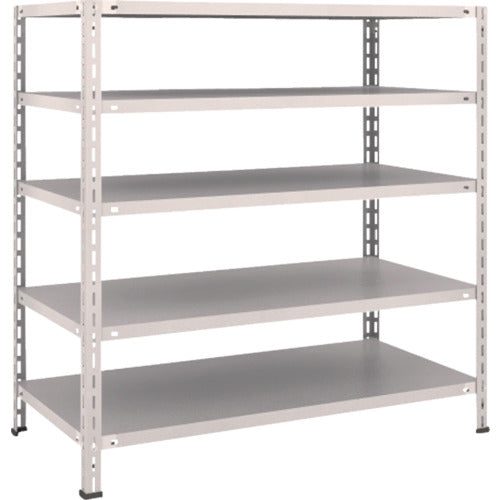 ＴＲＵＳＣＯ　スチールラック　軽量棚　中棚ボルトレス型１２００Ｘ６００Ｘ１２００　５段　ネオグレー L44W-15(NG)