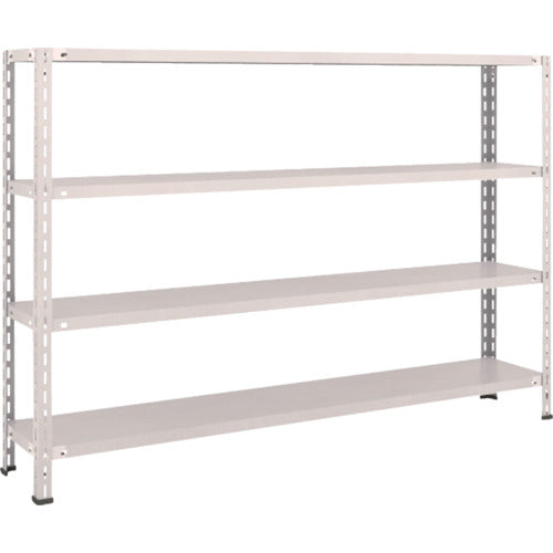 ＴＲＵＳＣＯ　スチールラック　軽量棚　中棚ボルトレス型１８００Ｘ３００Ｘ１２００　４段　ネオグレー L46V-14(NG)