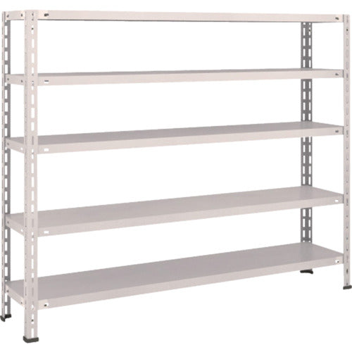 ＴＲＵＳＣＯ　スチールラック　軽量棚　中棚ボルトレス型１５００Ｘ３００Ｘ１２００　５段　ネオグレー L45V-15(NG)