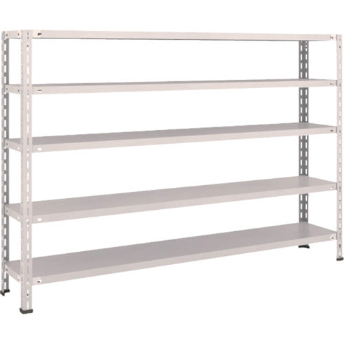 ＴＲＵＳＣＯ　スチールラック　軽量棚　中棚ボルトレス型１８００Ｘ３００Ｘ１２００　５段　ネオグレー L46V-15(NG)