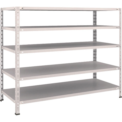 ＴＲＵＳＣＯ　スチールラック　軽量棚　中棚ボルトレス型１５００Ｘ６００Ｘ１２００　５段　ネオグレー L45W-15(NG)