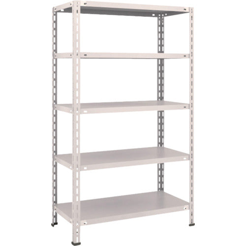 ＴＲＵＳＣＯ　スチールラック　軽量棚　中棚ボルトレス型　８７５Ｘ４５０Ｘ１５００　５段　ネオグレー L53X-15(NG)