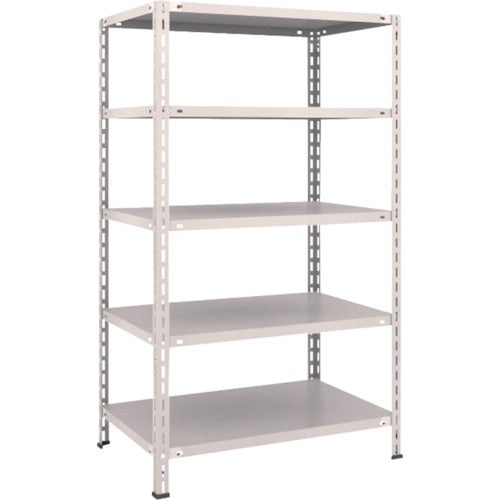 ＴＲＵＳＣＯ　スチールラック　軽量棚　中棚ボルトレス型　８７５Ｘ６００Ｘ１５００　５段　ネオグレー L53W-15(NG)