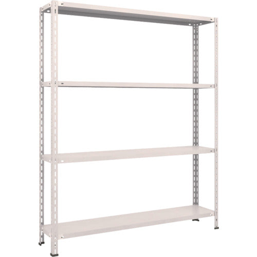 ＴＲＵＳＣＯ　スチールラック　軽量棚　中棚ボルトレス型１５００Ｘ３００Ｘ１８００　４段　ネオグレー L65V-14(NG)