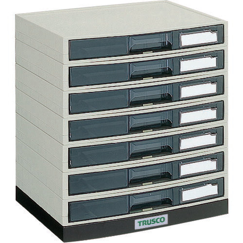 ＴＲＵＳＣＯ　αレターケース　Ａ４・積み重ねタイプ　横浅型７段 LA4-S7S