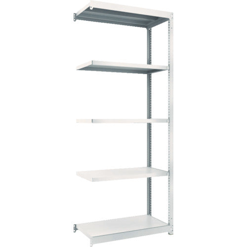 ＴＲＵＳＣＯ　スチールラック　Ｍ１．５型軽中量棚　８６０Ｘ４４５ＸＨ２１００　５段連結　ネオグレー M1.5-7345B(NG)