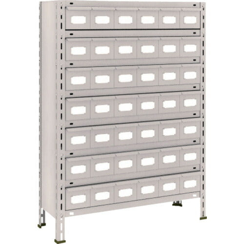 ＴＲＵＳＣＯ　スチールラック　軽量棚　８７５Ｘ３００Ｘ１２００　スチール引出　小Ｘ４２　ネオグレー 43V-808A7(NG)