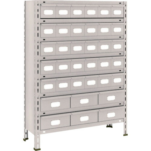 ＴＲＵＳＣＯ　スチールラック　軽量棚８７５Ｘ３００Ｘ１２００スチール引出小Ｘ３０大Ｘ６　ネオグレー 43V-808A5B2(NG)