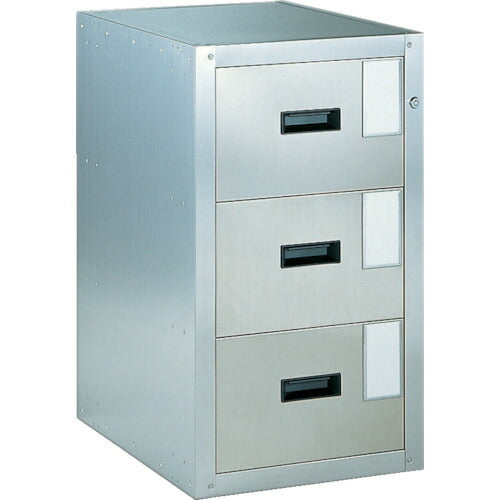 ＴＲＵＳＣＯ 耐震薬品庫 ４５５Ｘ６００ＸＨ８００ ３段引出型 SY-3