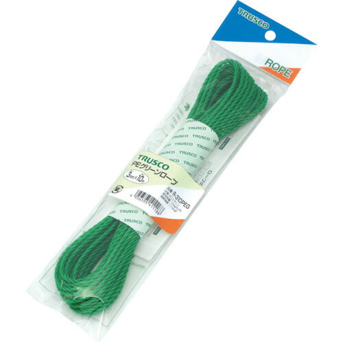 ＴＲＵＳＣＯ　ＰＥグリーンロープ　３つ打　線径４ｍｍＸ長さ１０ｍ R-410PEG