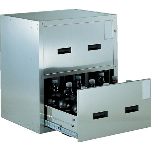 ＴＲＵＳＣＯ 耐震薬品庫 ７０５Ｘ６００ＸＨ８００ ２段引出型 SYW-2