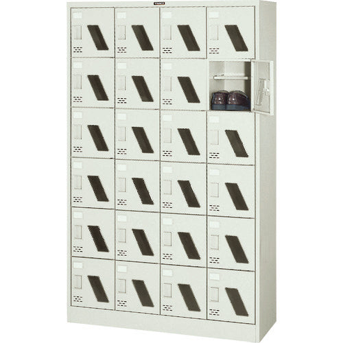 ＴＲＵＳＣＯ　シューズケース　２４人用　１０５０Ｘ３８０ＸＨ１７００　棚付　窓付 SC-24WM