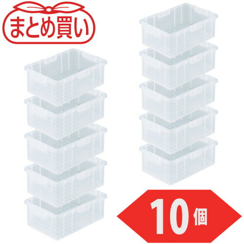 ＴＲＵＳＣＯ　まとめ買い　ＮＳ型コンテナ　１０Ｌ　ナチュラル　１０個 NS-10N-NR-10P