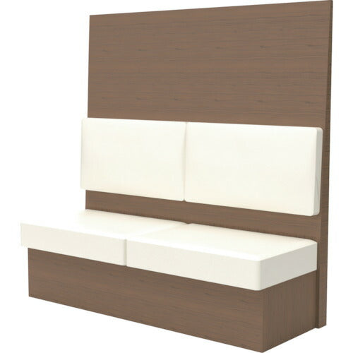 【取寄品】 ＴＲＵＳＣＯ ミーティングベンチシングル Ｈ１８００ＸＷ１５００ＸＤ５７５木目タークブラウン 生地レザーホワイト MBS64DBLW 【送料都度見積】