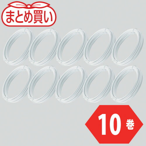 ＴＲＵＳＣＯ　まとめ買い　カラー針金　小巻タイプ　黄　１８番手　線径１．２ｍｍ×１０ｍ　１０本 TCWS-12Y-10P