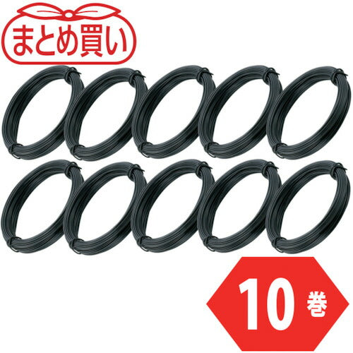 ＴＲＵＳＣＯ　まとめ買い　カラー針金　小巻タイプ　黒　２０番手　線径０．９ｍｍ×１５ｍ　１０本 TCWS-09BK-10P