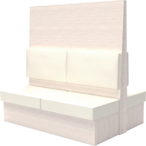 【取寄品】 ＴＲＵＳＣＯ ミーティングベンチダブル Ｈ１８００ＸＷ１８００ＸＤ９６０木目ホワイト 生地レザーホワイト MBW66WLW 【送料都度見積】