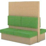 【取寄品】 ＴＲＵＳＣＯ ミーティングベンチダブル Ｈ１８００ＸＷ１８００ＸＤ９６０木目ナチュラル 生地レザーグリーン MBW66NLGR 【送料都度見積】