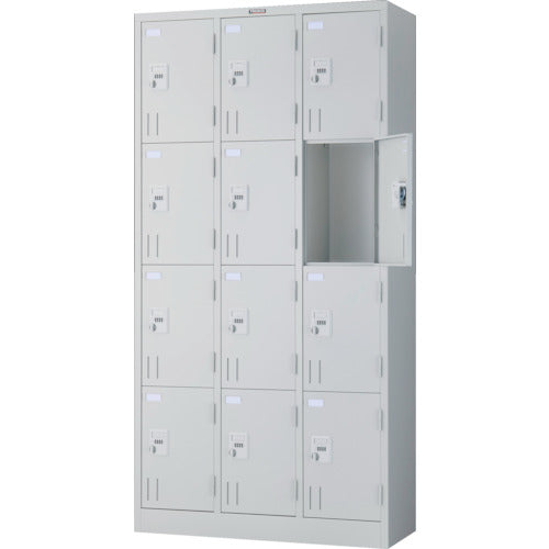 ＴＲＵＳＣＯ　多人数用ロッカー１２人用　オフホワイト　９００Ｘ３８０ＸＨ１７９０　ダイヤル錠式 SVW12K