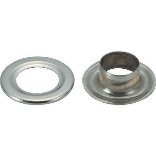 ＴＲＵＳＣＯ　両面ハトメ　真鍮ニッケルメッキ　１５ｍｍ　１０組入　（ブリスターパック入） P-THP-BN15