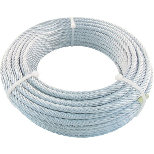 ＴＲＵＳＣＯ　ＪＩＳ規格品メッキ付ワイヤロープ　（６Ｘ１９）Φ６ｍｍＸ５０ｍ JWM-6S50