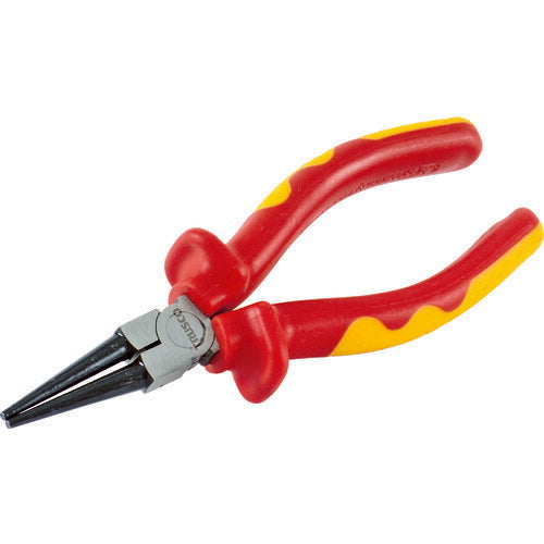 ＴＲＵＳＣＯ 絶縁ラウンドノーズプライヤー １６０ｍｍ TZSRP-160