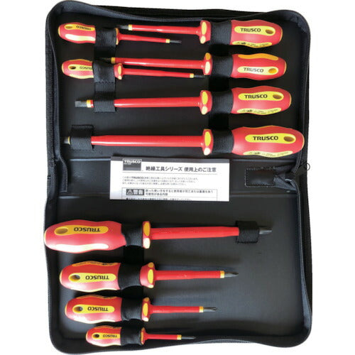 ＴＲＵＳＣＯ 絶縁ドライバー（マグネット入り）１０本セット TZD-10S