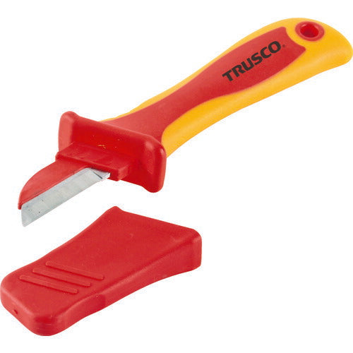 ＴＲＵＳＣＯ 絶縁電工ナイフ（プラスチックコーティングタイプ） ２００ｍｍ TZEN-200C