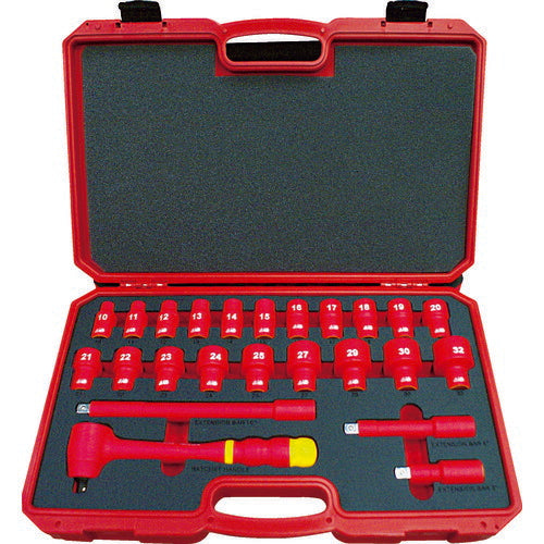 ＴＲＵＳＣＯ 絶縁ソケットレンチセット（６角タイプ）差込角１２．７ｍｍ TZSW4-24S