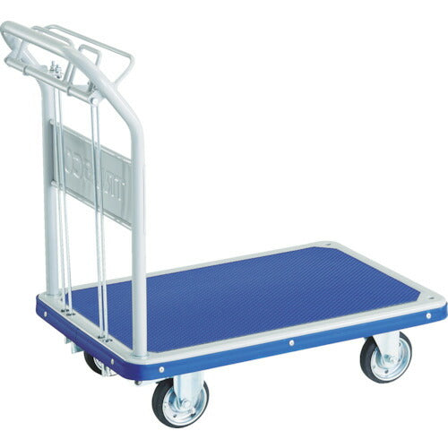 【取寄品】 ＴＲＵＳＣＯ プレス製台車 ドンキーカート 固定 ９１５×６１５ ハンド式 ピン式２輪ストッパー付 制動ブレーキ付 302NKHBS 【送料都度見積】