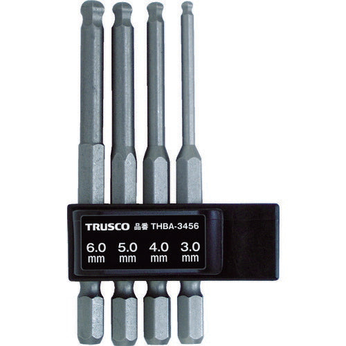 ＴＲＵＳＣＯ　ボールポイント六角ビット４本組セット THBA-3456