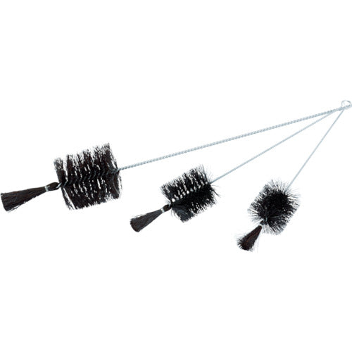 ＴＲＵＳＣＯ 理化学ブラシ 瓶洗い用 黒豚毛 スチール柄１号 ５本入 TBP-T1J-5P