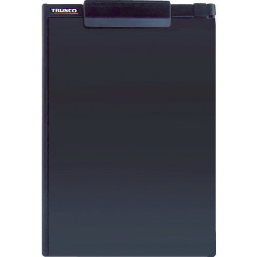 ＴＲＵＳＣＯ　ペンホルダー付クリップボード　Ａ４縦　黒 TCB-A4E-BK