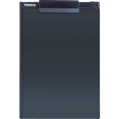 ＴＲＵＳＣＯ　ペンホルダー付クリップボード（マグネット付）　Ａ４縦　黒 TCBM-A4E-BK